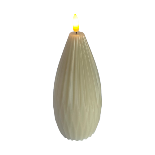 LC00000100 - Origami Kegelkaars XL - Lichtbeige