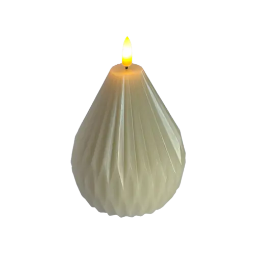 LC00000150 - Origami Kegelkaars L - Lichtbeige