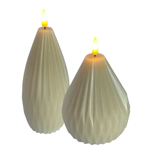 LCS0000902 - Origami Kegelkaars Set - Lichtbeige