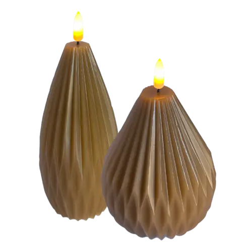 LCS0000903 – Origami Kegelkaars Set – Taupe