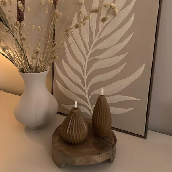 Origami Kegelkaars XL - Taupe - Afbeelding 4