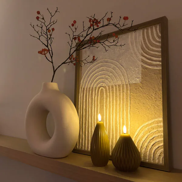 Origami Kegelkaars XL - Taupe - Afbeelding 5